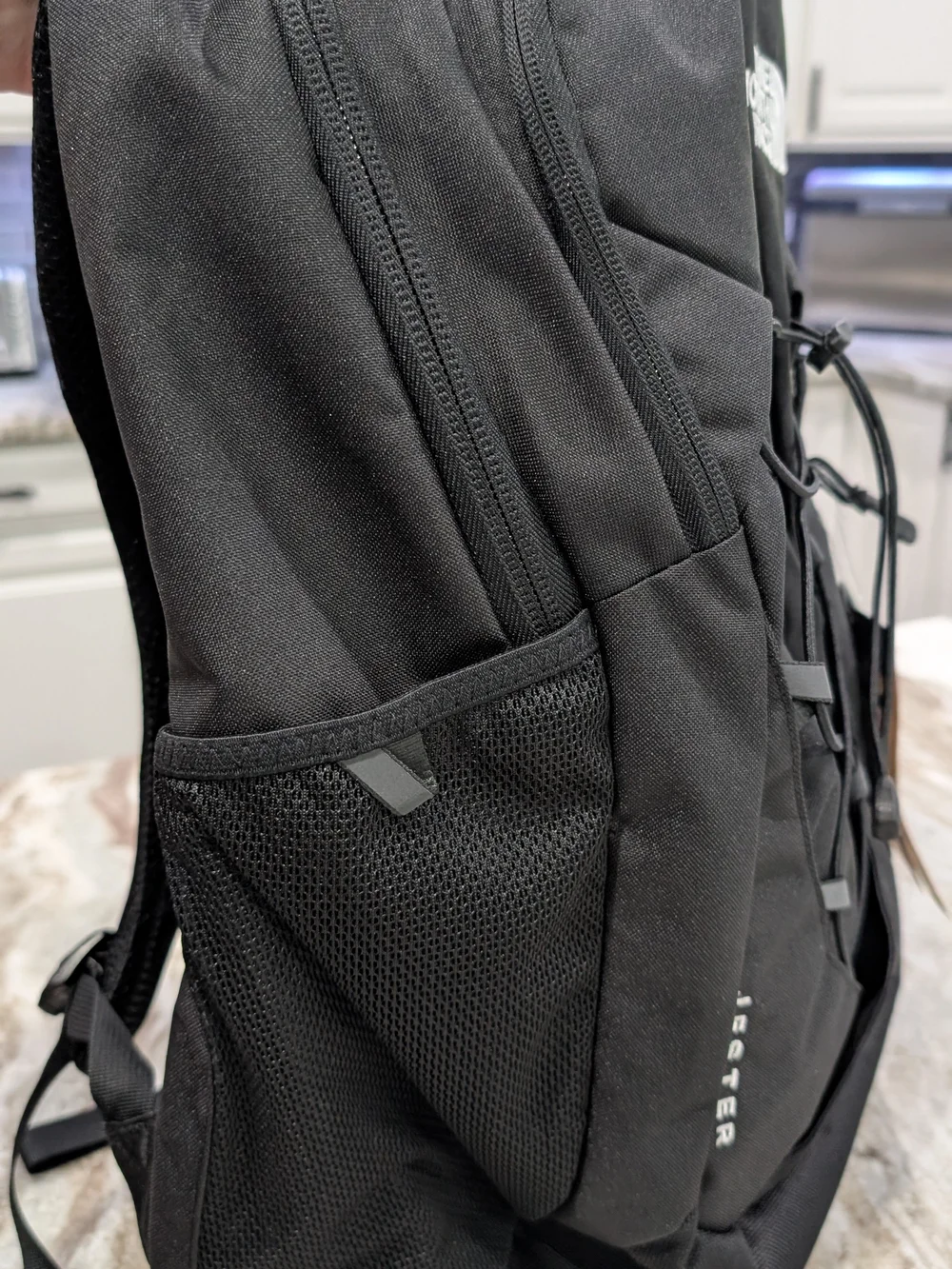 The North Face Jester Backpack in Black with White Logo